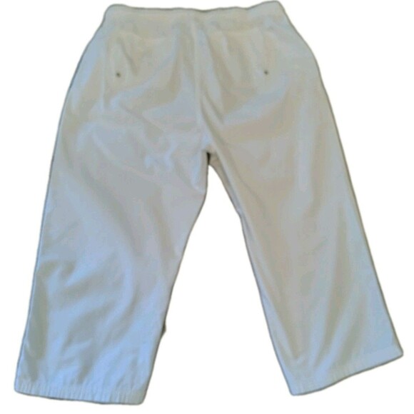 Jenny Buchanan Pants Size 16 White Cotton Capri Pockets - Picture 5 of 8